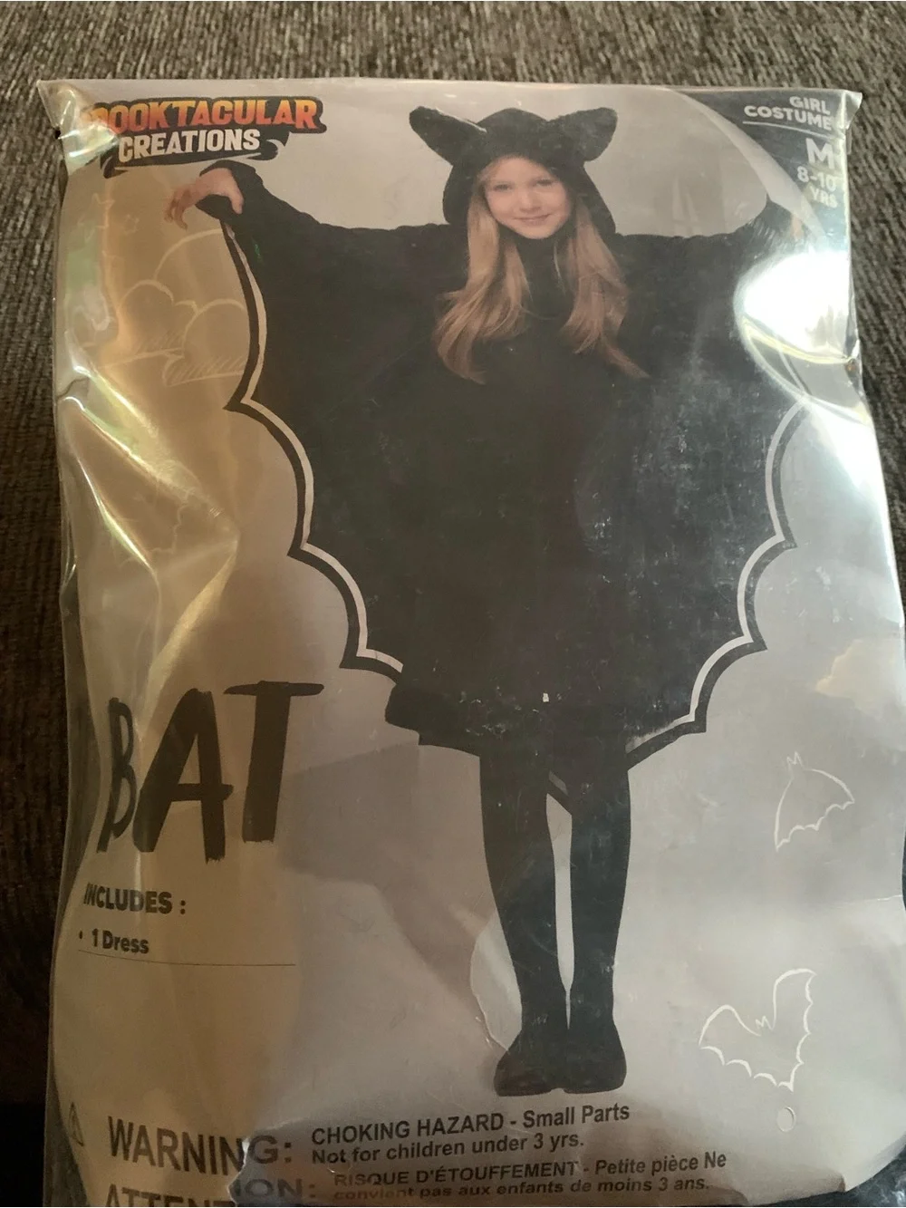 Spooktacular Creations Halloween Kid Bat Costume Glow in the Dark,